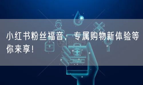 小红书粉丝福音，专属购物新体验等你来享！