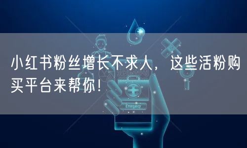 小红书粉丝增长不求人，这些活粉购买平台来帮你！