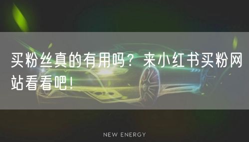 买粉丝真的有用吗？来小红书买粉网站看看吧！