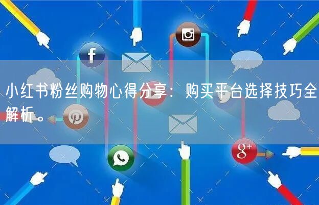 小红书粉丝购物心得分享:购买平台选择技巧全解析。