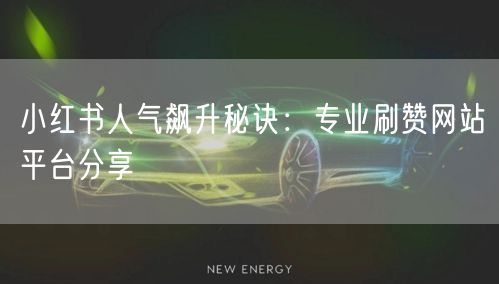 小红书人气飙升秘诀：专业刷赞网站平台分享