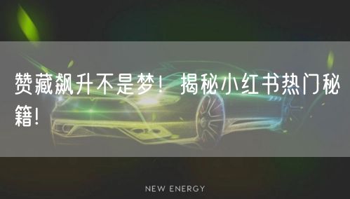 赞藏飙升不是梦！揭秘小红书热门秘籍!