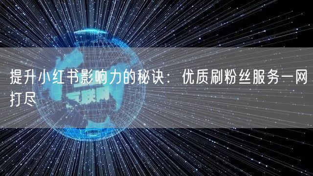 提升小红书影响力的秘诀：优质刷粉丝服务一网打尽