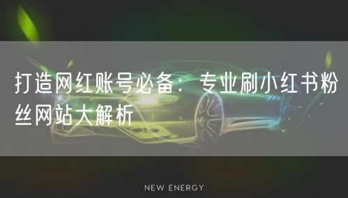 打造网红账号必备：专业刷小红书粉丝网站大解析