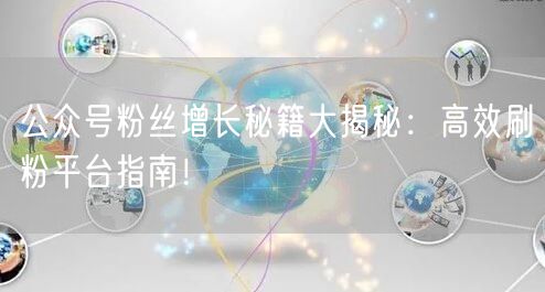 公众号粉丝增长秘籍大揭秘：高效刷粉平台指南！
