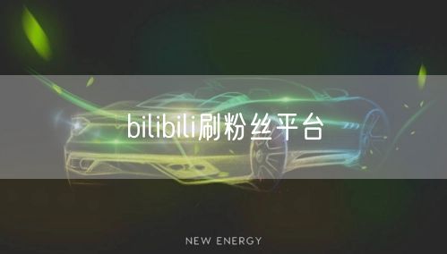 bilibili刷粉丝平台