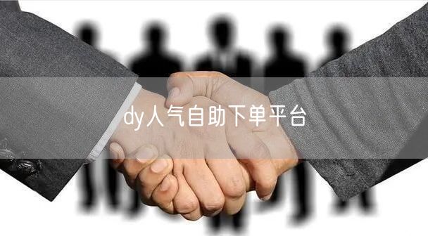 dy人气自助下单平台