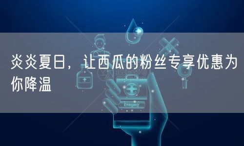 炎炎夏日，让西瓜的粉丝专享优惠为你降温