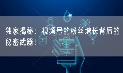 独家揭秘：视频号的粉丝增长背后的秘密武器！