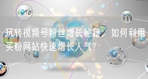 玩转视频号粉丝增长秘籍：如何利用买粉网站快速增长人气?