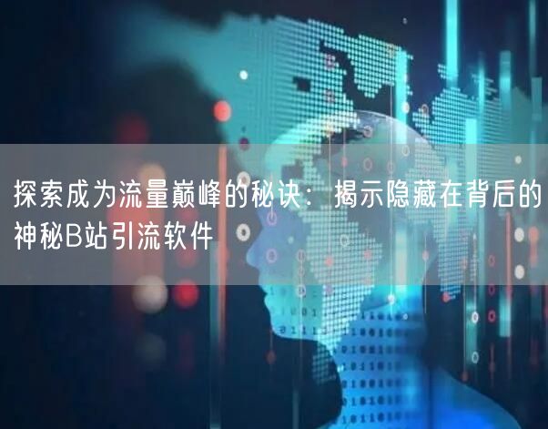 探索成为流量巅峰的秘诀：揭示隐藏在背后的神秘B站引流软件