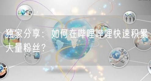 独家分享：如何在哔哩哔哩快速积累大量粉丝？