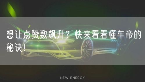 想让点赞数飙升？快来看看懂车帝的秘诀！