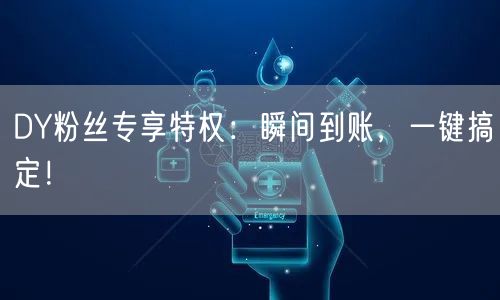 DY粉丝专享特权：瞬间到账，一键搞定！