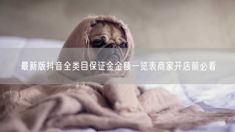 最新版抖音全类目保证金金额一览表商家开店前必看