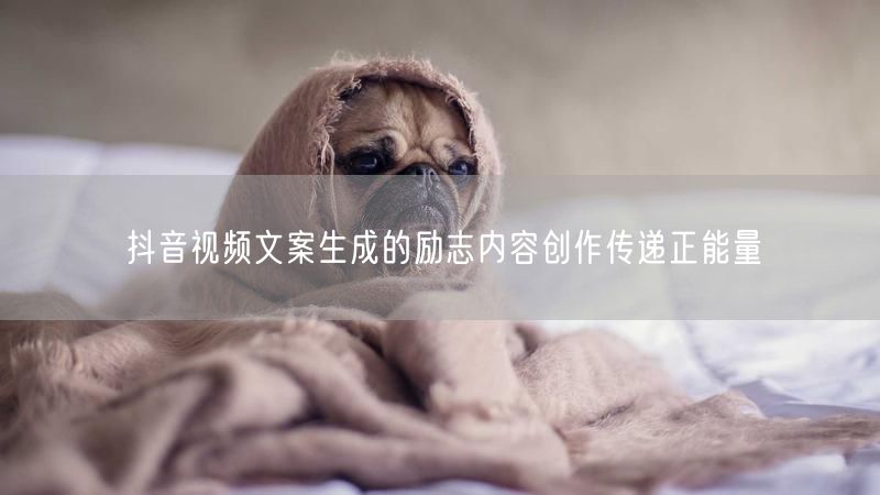 抖音视频文案生成的励志内容创作传递正能量