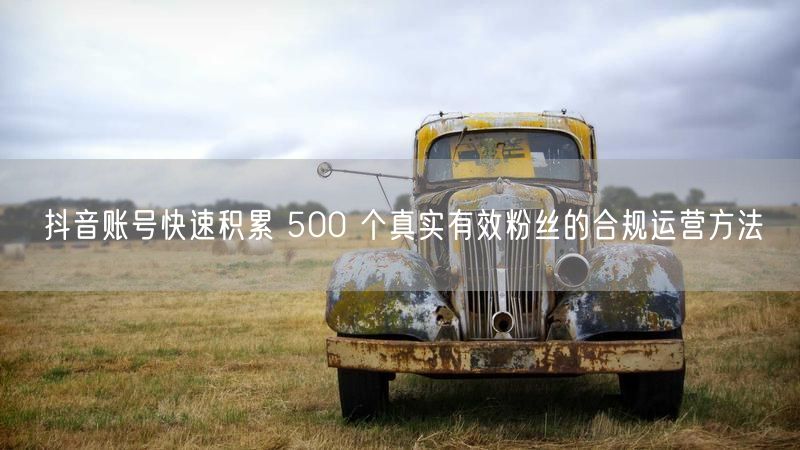 抖音账号快速积累 500 个真实有效粉丝的合规运营方法