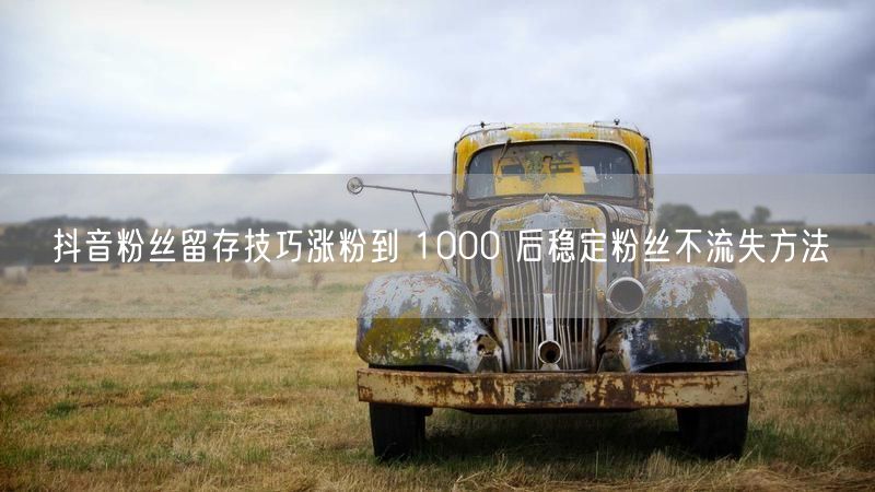 抖音粉丝留存技巧涨粉到 1000 后稳定粉丝不流失方法
