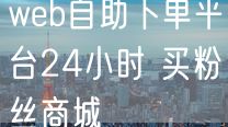 web自助下单平台24小时 买粉丝商城