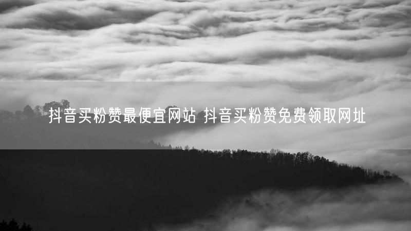 抖音买粉赞最便宜网站 抖音买粉赞免费领取网址