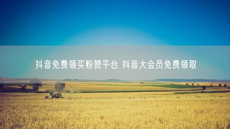 抖音免费领买粉赞平台 抖音大会员免费领取
