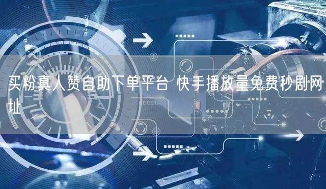 买粉真人赞自助下单平台 快手播放量免费秒剧网址